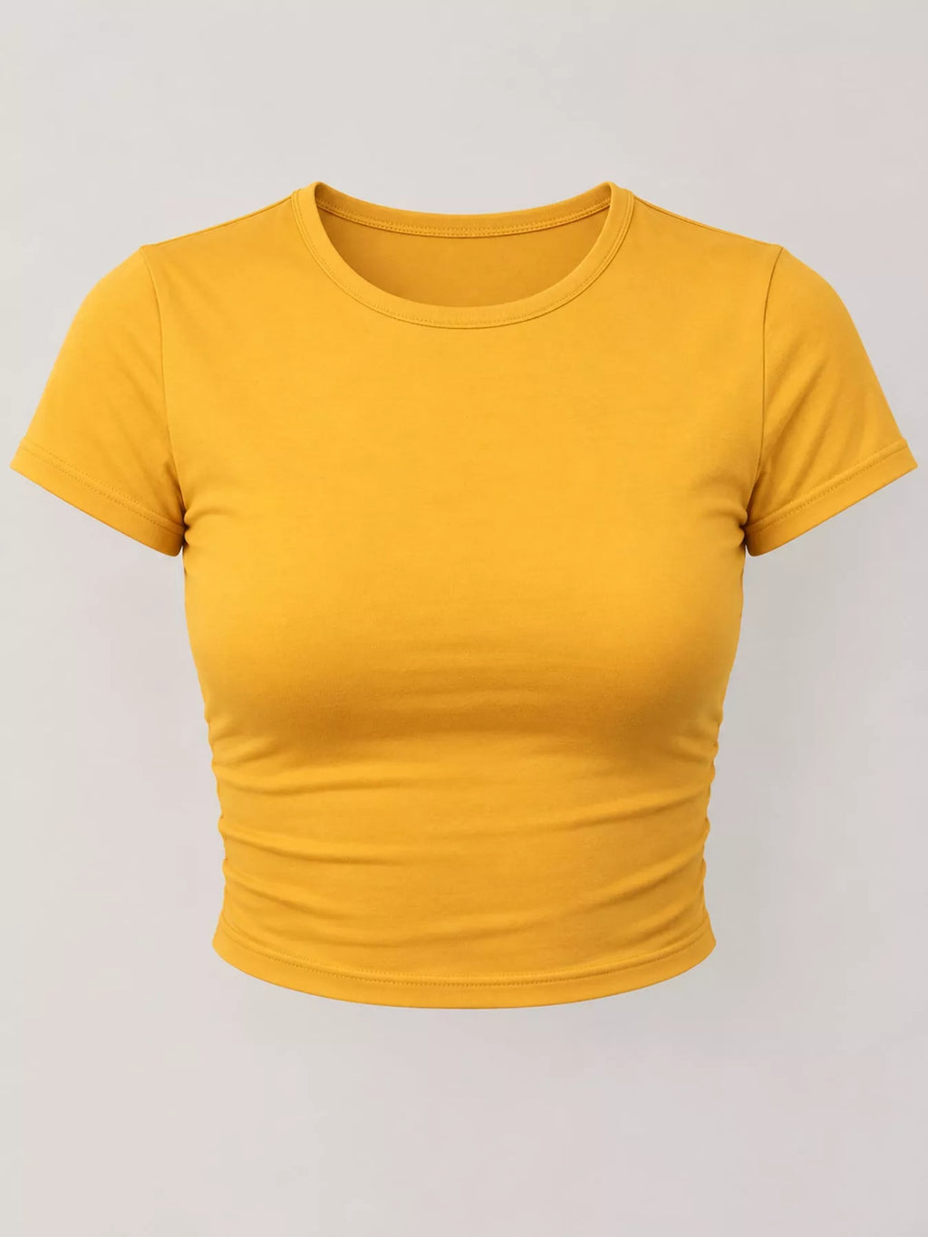 View 68 of the plain short-sleeve crewneck crop tee.