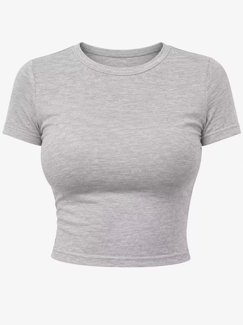 View 51 of the plain short-sleeve crewneck crop tee.