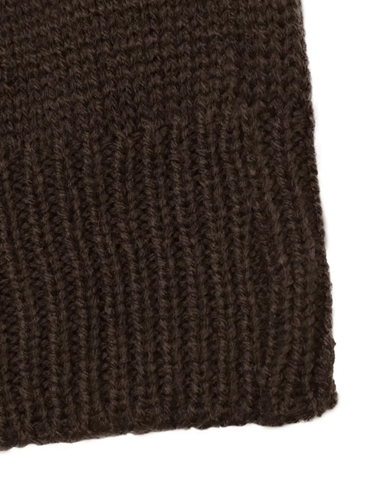 View 10 of the brown zip mock-neck cardigan with black horses on a cream chest band.